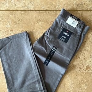 NWT boys size 14 Chaps grey flat front pants